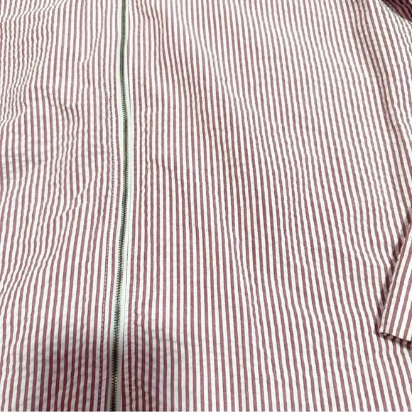 Garnet hill• Red and white striped zipper top size 4 100% cotton blouse - Picture 8 of 10